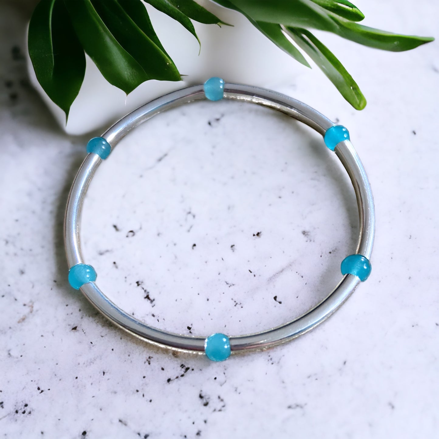 Blue Agate Luna Bracelet