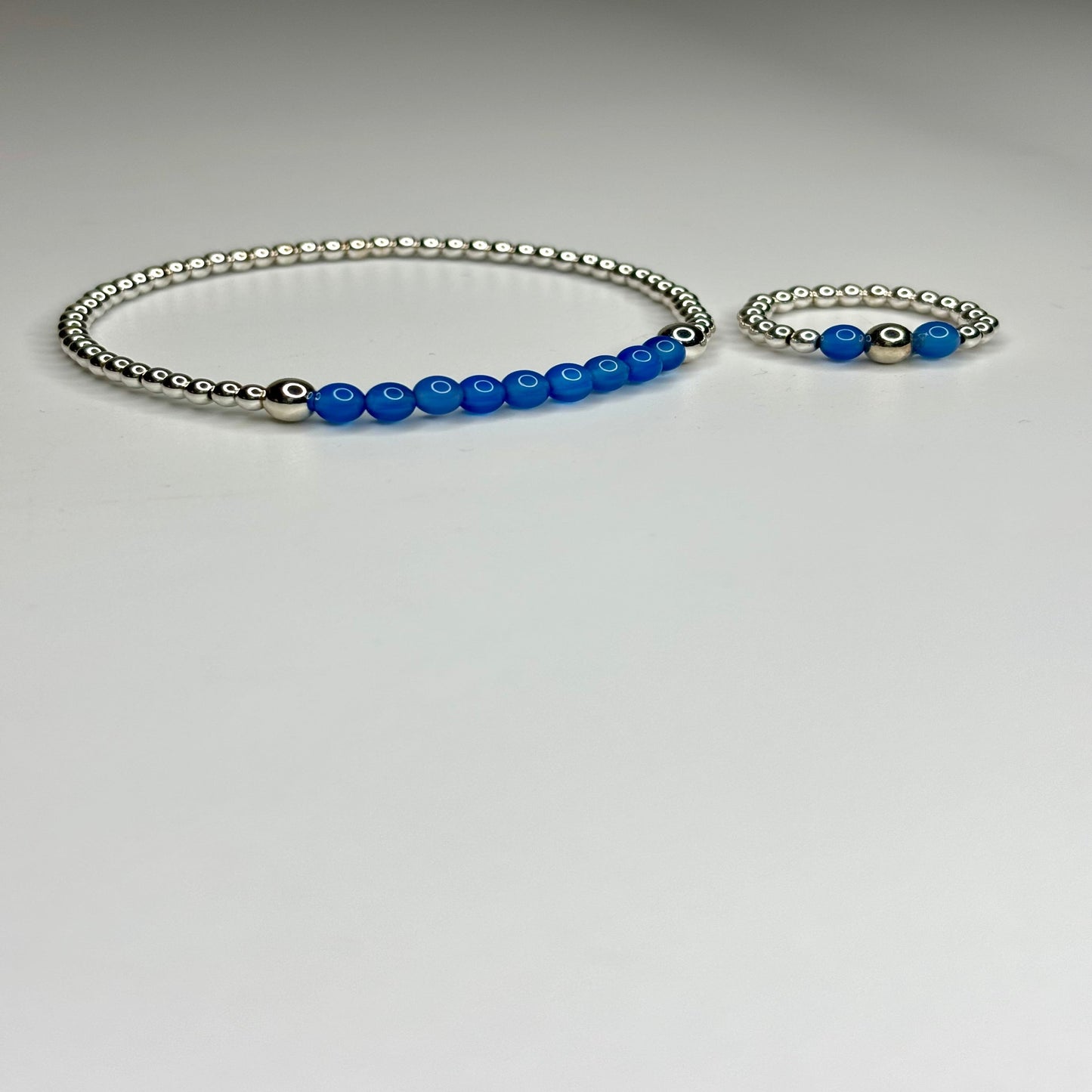 Blue Agate Amor Bracelet