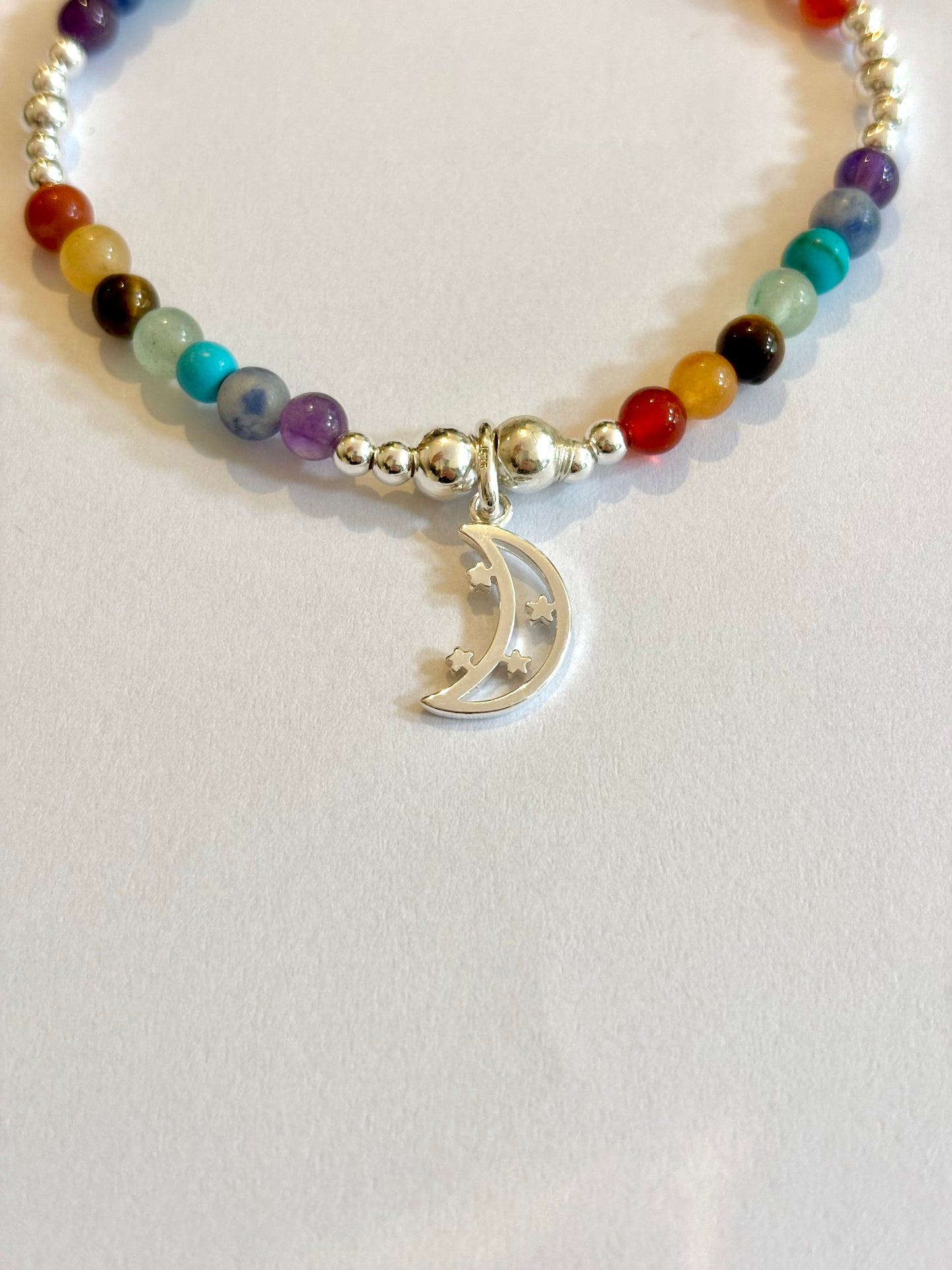 Cresent Moon Chakra Bracelet