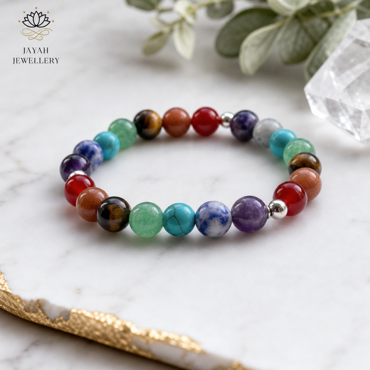 7 Chakra Healing Bracelet Natural Gemstone Energy Bracelet