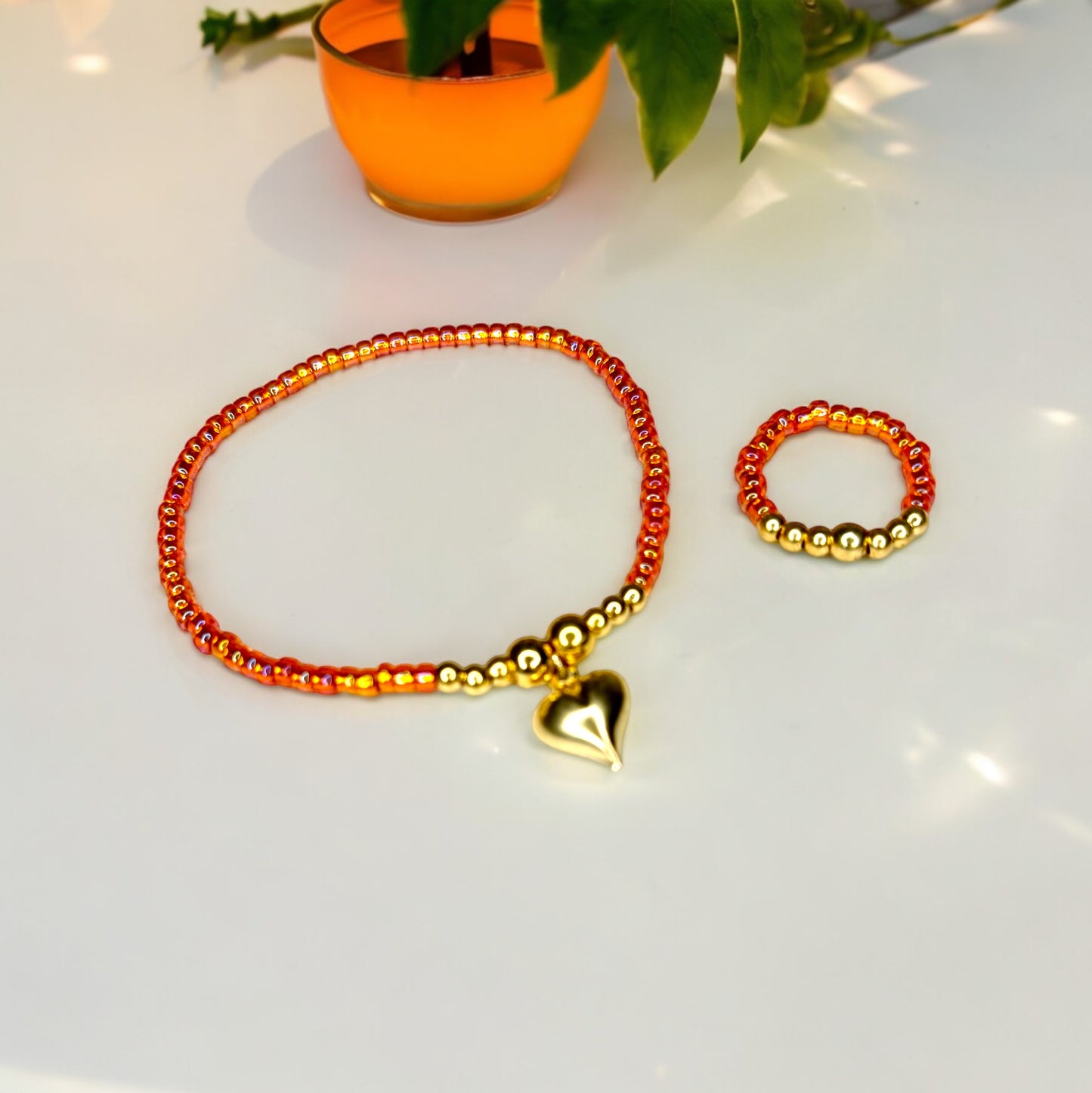 Sunset Love Bracelet and Ring