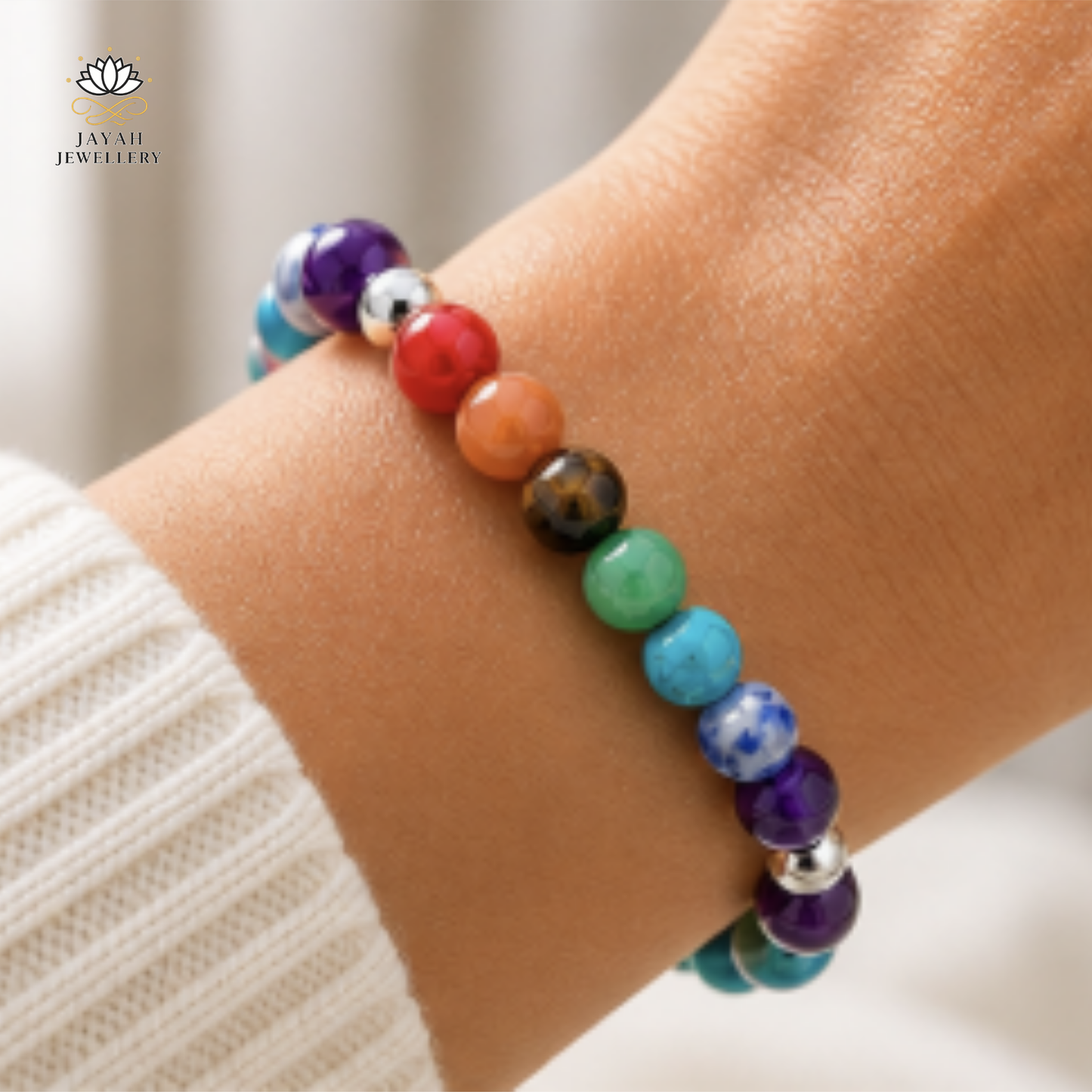 7 Chakra Healing Bracelet Natural Gemstone Energy Bracelet