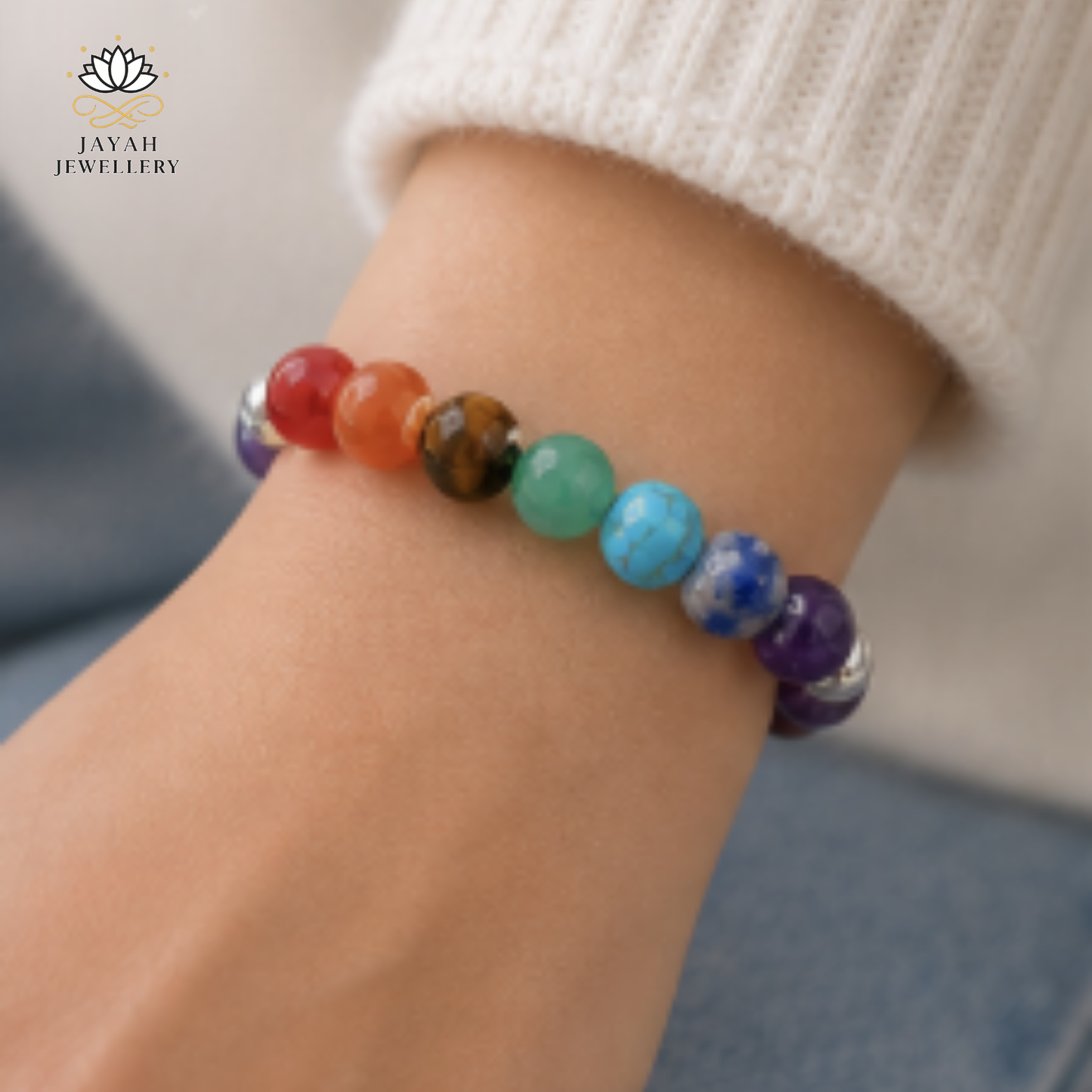 7 Chakra Healing Bracelet Natural Gemstone Energy Bracelet